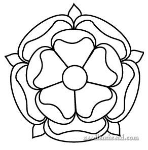 tudor rose template.